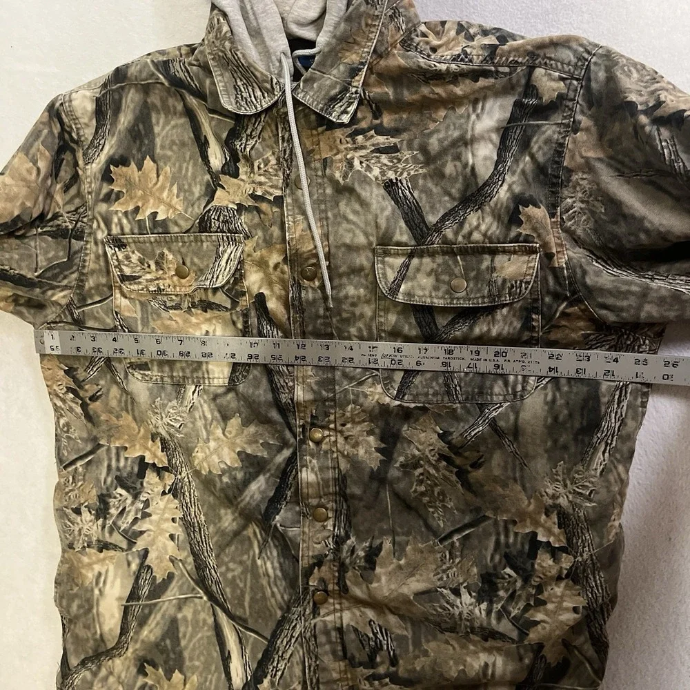 Vintage Puritan Real Tree Camo Utility Jacket Men's L (42-44) Fleece Lined Y2K